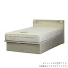 シングル 棚・照明・コンセント・収納付きベッドフレーム(シエラシェルフ 深型リフト WH)【島忠ホームズ商品】 1枚目画像