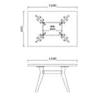 リビングダイニングテーブル(ファム 幅120cm LBR)【島忠ホームズ商品】 3枚目画像