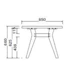 リビングダイニングテーブル(ファム 幅120cm LBR)【島忠ホームズ商品】 4枚目画像