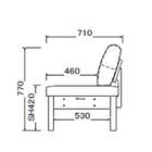 リビングダイニングソファ(ファム 幅120cmチェア Bランク LBR/DBK)【島忠ホームズ商品】 4枚目画像
