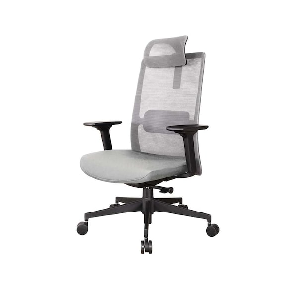 デスクチェア(アトム エアシート BK/LGY)【島忠ホームズ商品】 1枚目画像