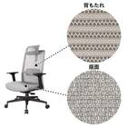 デスクチェア(アトム エアシート BK/LGY)【島忠ホームズ商品】 12枚目画像