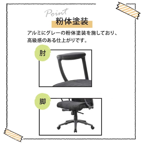 デスクチェア(シェーレPVCGY)【島忠ホームズ商品】 5枚目画像