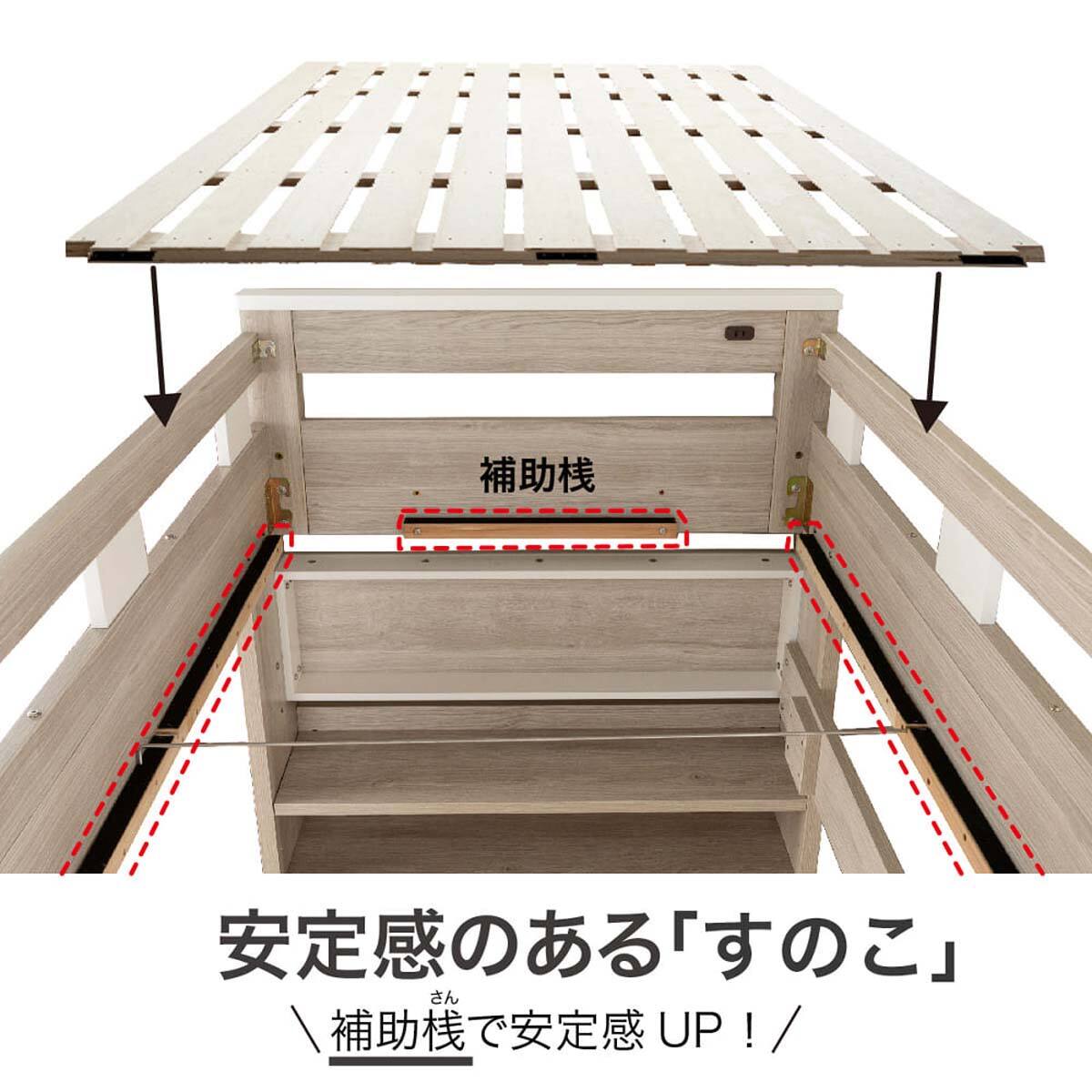 システムベッド ロフトタイプ(カレ・ド LGY)【島忠ホームズ商品