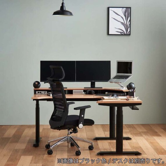 デスクチェア(JG-6 101 BK)【島忠ホームズ商品】 12枚目画像