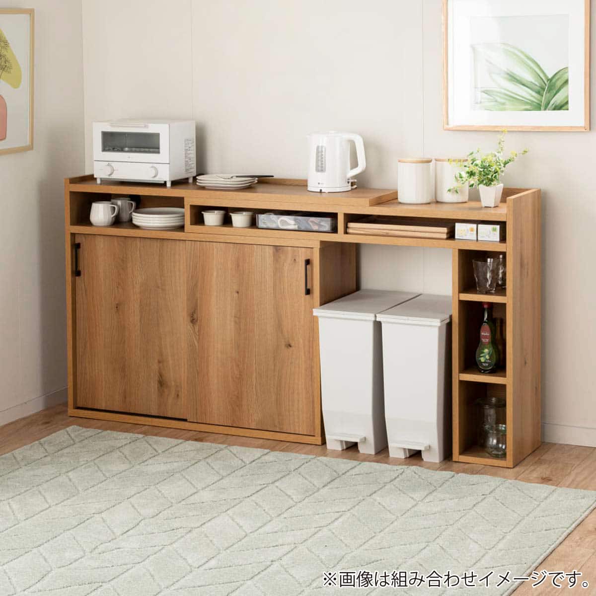カウンター 薄型伸長カウンター(イクス 幅120-210cm NA)【島忠ホームズ商品