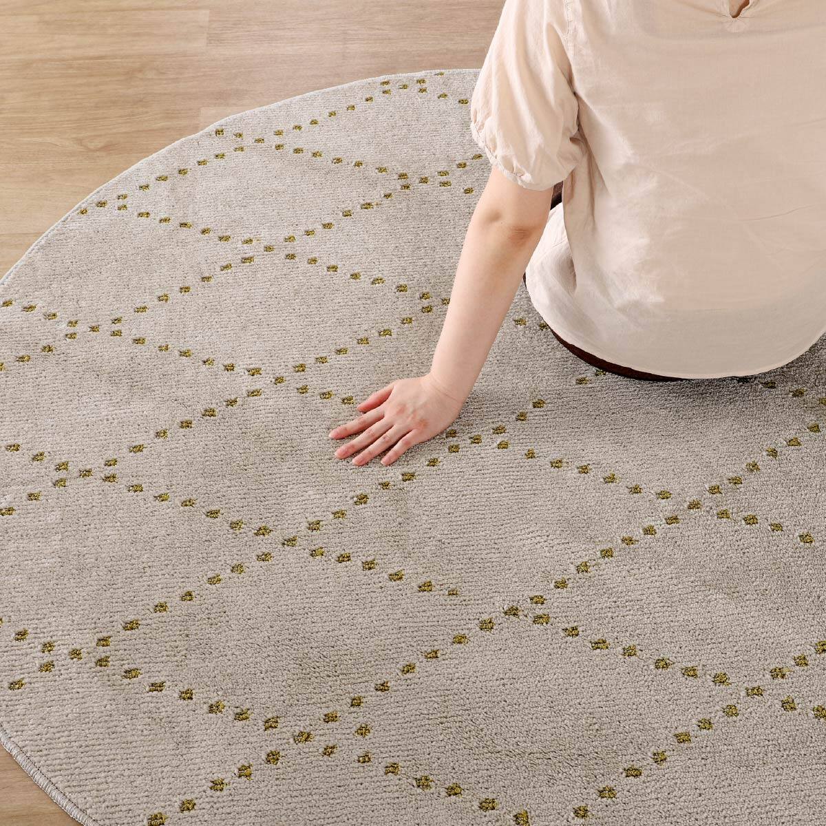 円形ラグ(ポント 150cm BE)【島忠ホームズ商品】 | ニトリネット【公式