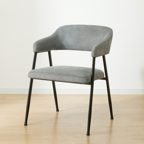 肘付きダイニングチェア(イジー2 LGY) 1枚目画像