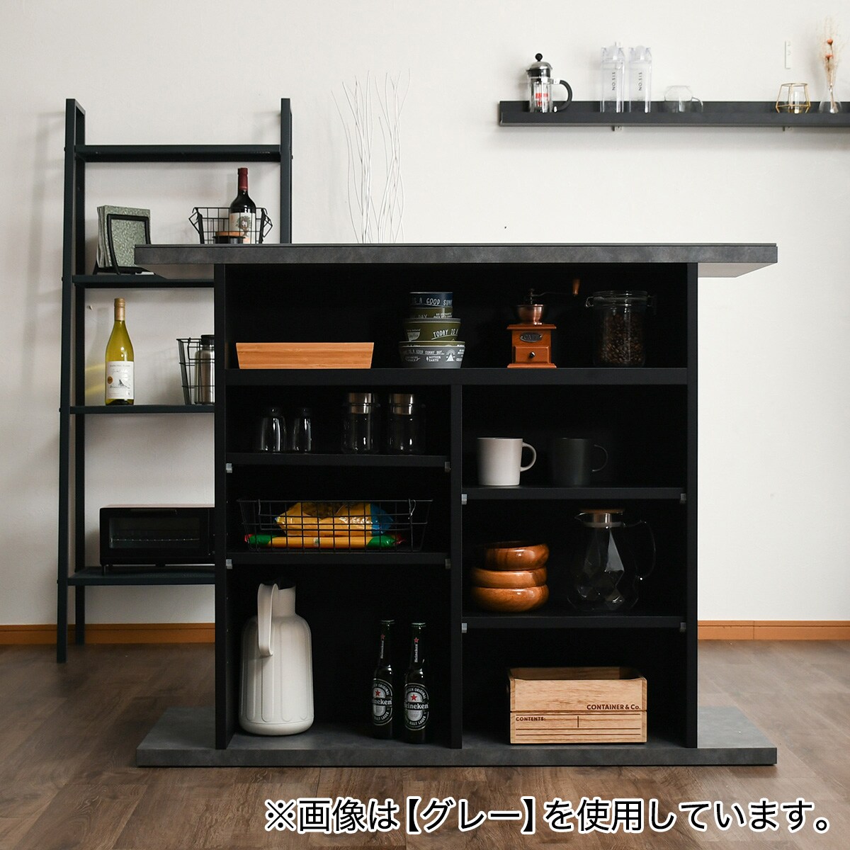 セラミック天板 バーカウンター (幅120cm コーナー LGY) | ニトリ