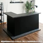 セラミック天板 バーカウンター (幅120cm コーナー LGY) 9枚目画像