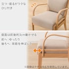 ソファのような座り心地のポケットコイルダイニングチェア(Nコレクション C-27肘付き MBR/AQ-BR) 5枚目画像