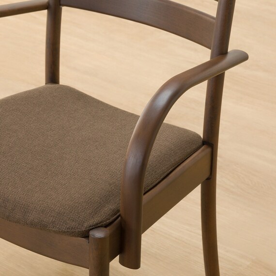 ダイニングチェア(Nコレクション C-07肘付き MBR/AQ-BR) 6枚目画像