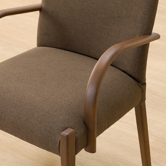 ダイニングチェア(Nコレクション C-10肘付き MBR/AQ-BR) 6枚目画像