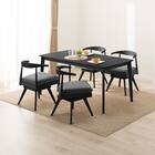 ダイニングテーブル5点セット(Nコレクション T-01 150 BK/チェア C-011S BK/NSF-MGY) 11枚目画像