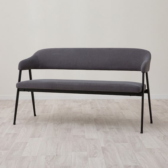 背もたれ付きダイニングベンチ(イジーGY) 1枚目画像