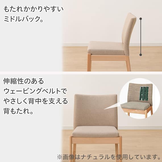 【座面高50cm】ソファのような座り心地ハイタイプダイニングチェア(Nコレクション C-50 NA/NSF-BE) 4枚目画像