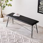 ビンテージ風ダイニングベンチ (BK) 1枚目画像