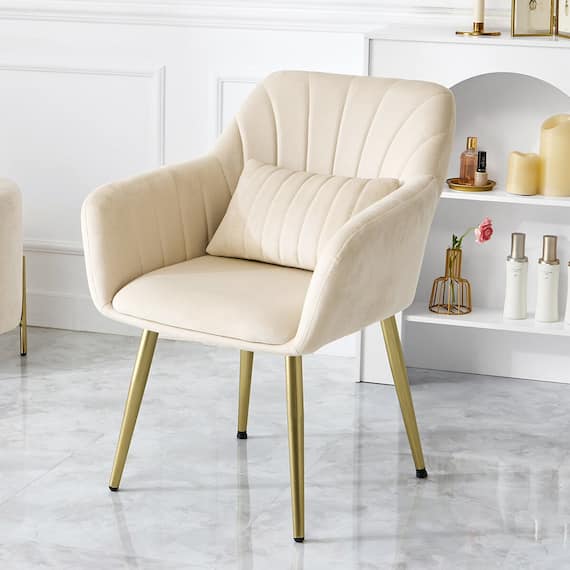 肌触りのよいエレガントチェア クッション付き (IV) 1枚目画像