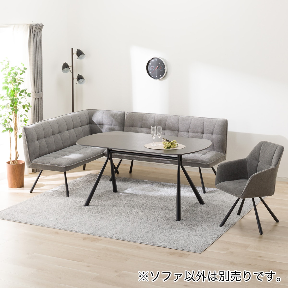 送料込み☆ ニトリ　GENNA 2,3人がけソファ ニトリ 3人掛け布張りソファ(MK02 KD NV) : ニトリ Yahoo!店