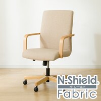 傷・汚れに強いファブリック 回転昇降キャスター付きダイニングチェア(肘付き HO101 NSF BE/NA)