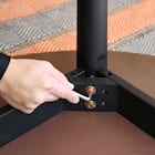 美しい木目が特徴の円形テーブル (幅110cm 木目ブラウン) 3枚目画像