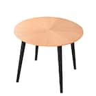 美しい木目が特徴の円形テーブル (幅90cm 木目ナチュラル) 1枚目画像