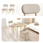 背もたれフィットのチェア 2脚セット (NA/BE) 2枚目画像