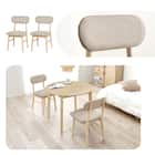 背もたれフィットのチェア 2脚セット (NA/BE) 2枚目画像