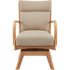 ソファのような座り心地のポケットコイルダイニング回転チェア(Nコレクション C-27S 肘付き NA/NSF-BE) 5枚目画像