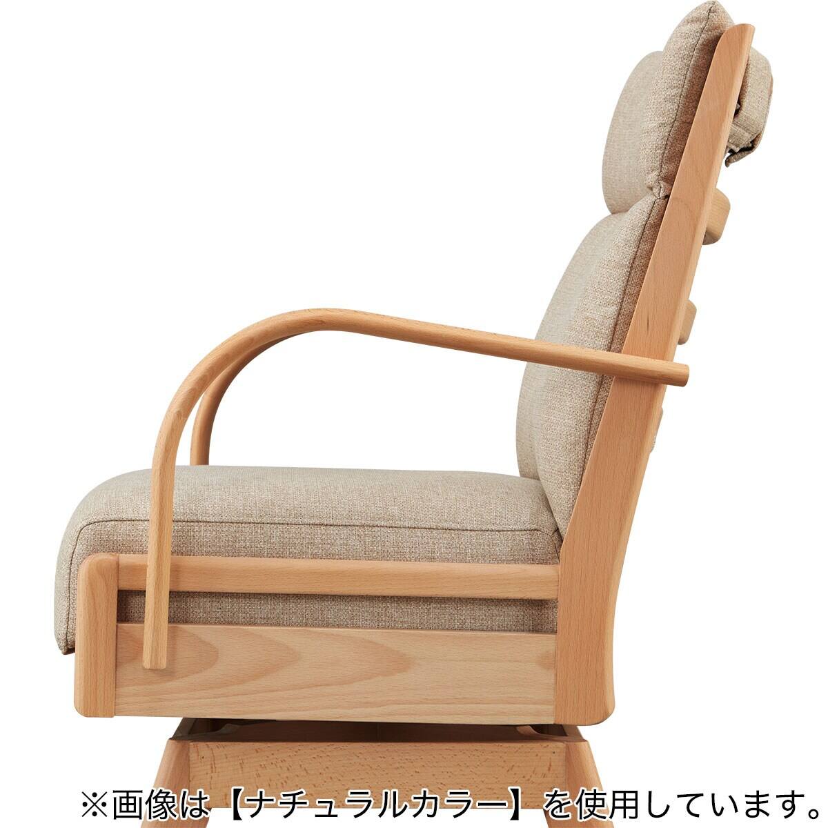 ソファのような座り心地のポケットコイルダイニング回転チェア(N