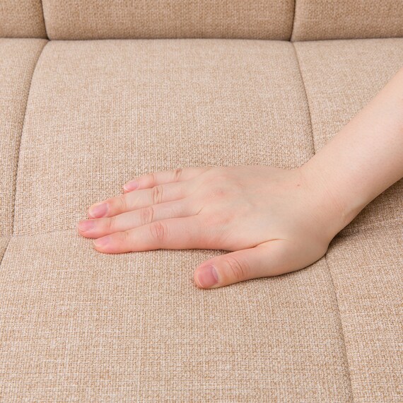 左肘カウチソファ 収納付き 布張りタイプ (ボックス AQ-BE) 20枚目画像