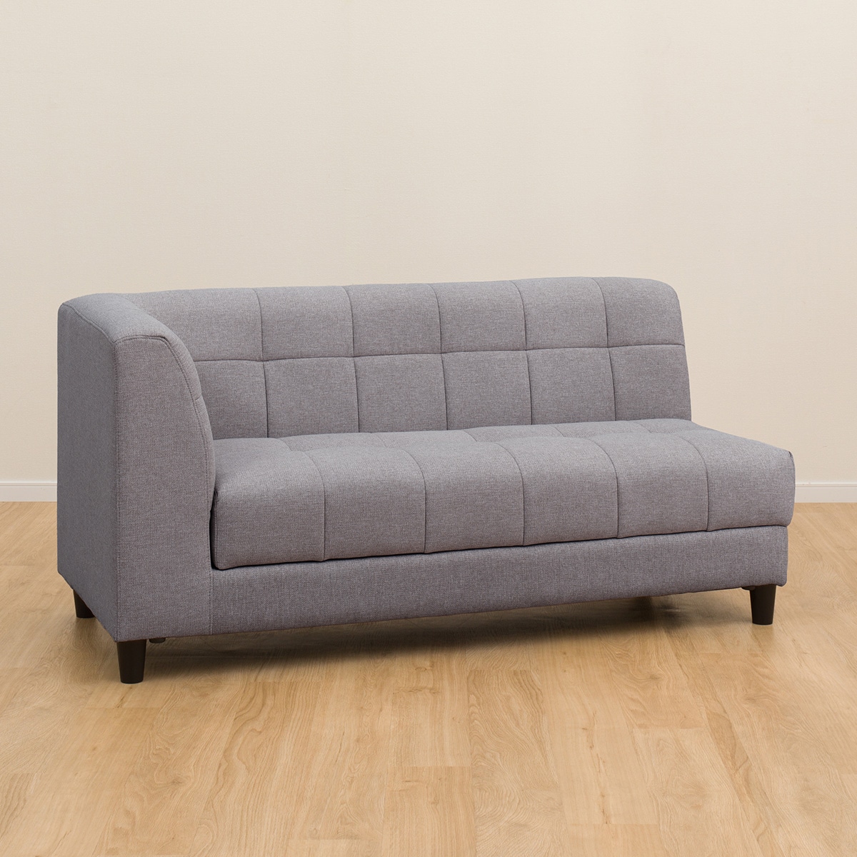 傷・汚れに強い 右肘カウチソファ 収納付き 布張りタイプ (ボックス