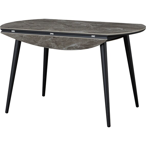 伸長式セラミックダイニングテーブル(セーラル TA777 GYBK) 4枚目画像