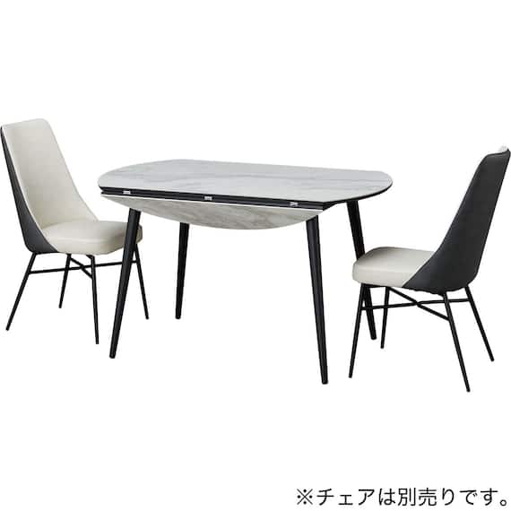 伸長式セラミックダイニングテーブル(セーラル TA777 BEBK) 12枚目画像