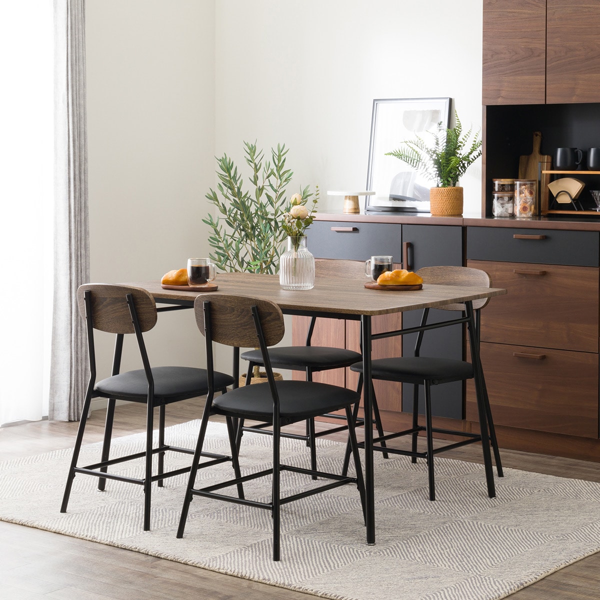 食卓5点セット(OT001 120 MBR) | ニトリネット【公式】 家具