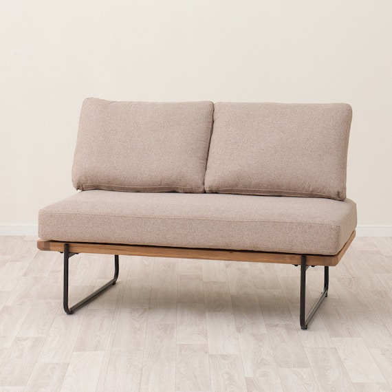 2人掛けソファ 布張りタイプ (EL101 BR) 1枚目画像