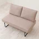 2人掛けソファ 布張りタイプ (EL101 BR) 2枚目画像