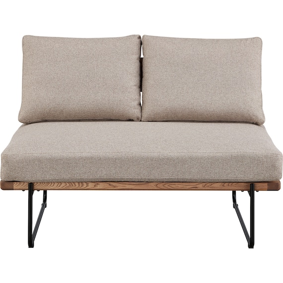 2人掛けソファ 布張りタイプ (EL101 BR) 3枚目画像