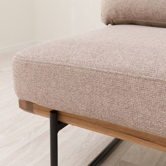 2人掛けソファ 布張りタイプ (EL101 BR) 10枚目画像