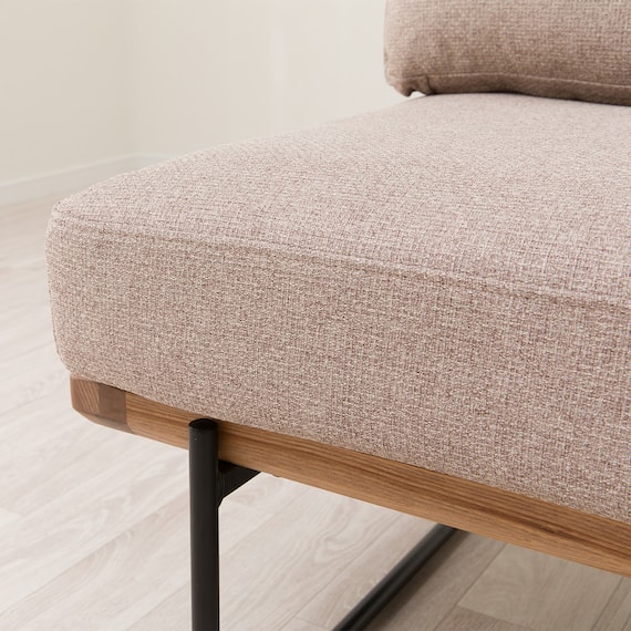 2人掛けソファ 布張りタイプ (EL101 BR) 10枚目画像