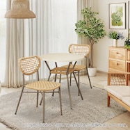 円形ダイニングテーブル3点セット(IN/OUTDOOR MS003 /MS002)