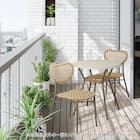 円形ダイニングテーブル3点セット(IN/OUTDOOR MS003/MS002 GY) 2枚目画像