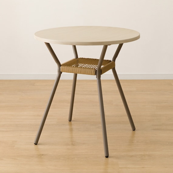 円形ダイニングテーブル3点セット(IN/OUTDOOR MS003/MS002 GY) 3枚目画像