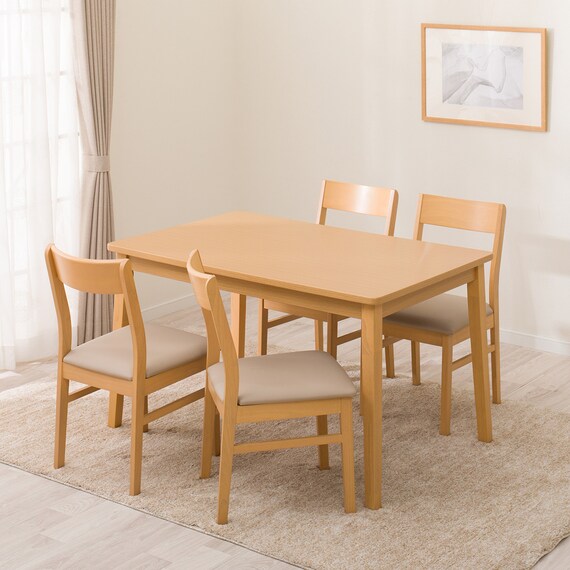 ダイニングテーブル5点セット(4LEG SI01 GN 120/SI01A GN) 2枚目画像