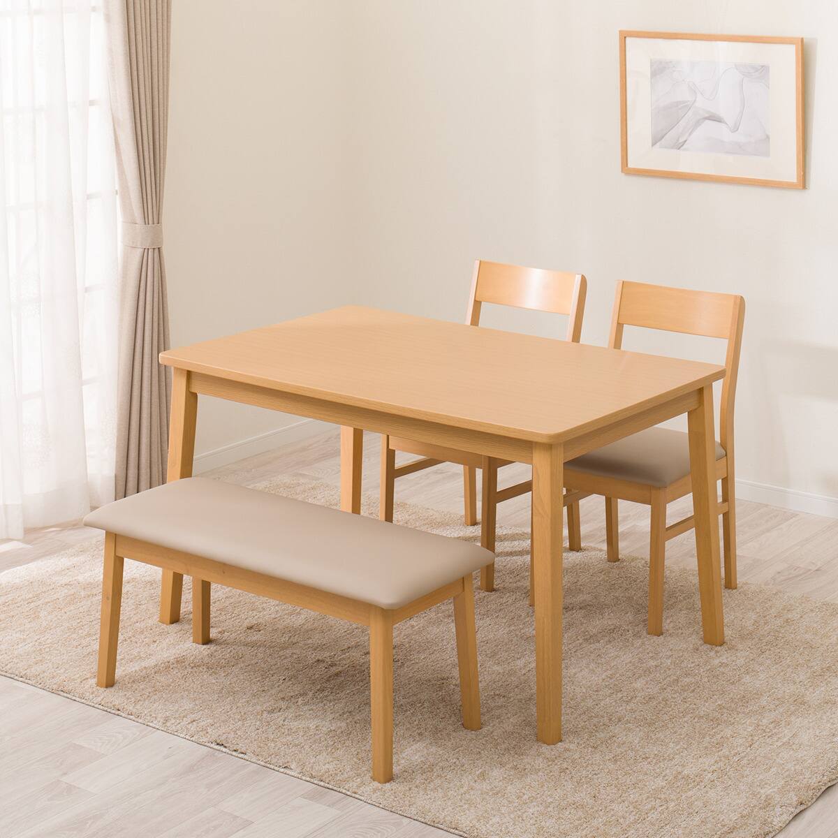 ダイニングテーブル4点セット (SI01 GN 120 4LEG / SI01A GN / SI01 GN