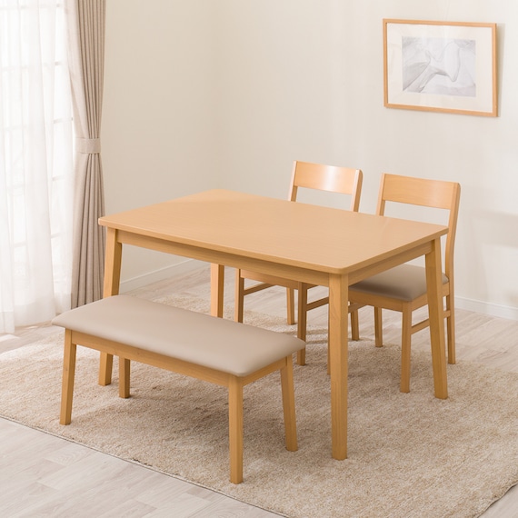 ダイニングテーブル4点セット(4LEG SI01 GN 120/SI01A GN/ベンチ SI01 GN) 2枚目画像