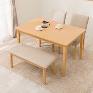 ダイニングテーブル4点セット(4LEG SI01 GN 120/SI01B GN/ベンチ SI01 GN)