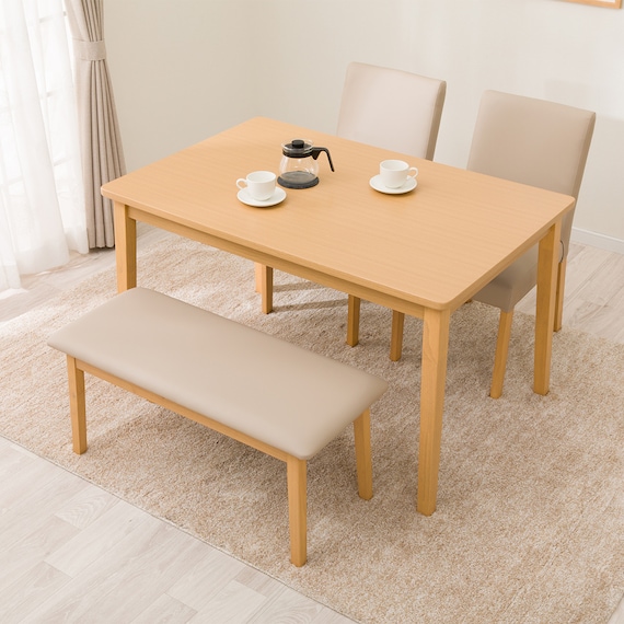 ダイニングテーブル4点セット(4LEG SI01 GN 120/SI01B GN/ベンチ SI01 GN) 1枚目画像