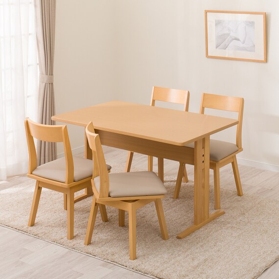 ダイニングテーブル5点セット(TLEG SI01 GN 120/回転式 SI01A GN) 2枚目画像