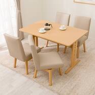 ダイニングテーブル5点セット(TLEG SI01 GN 120/回転式 SI01B GN)